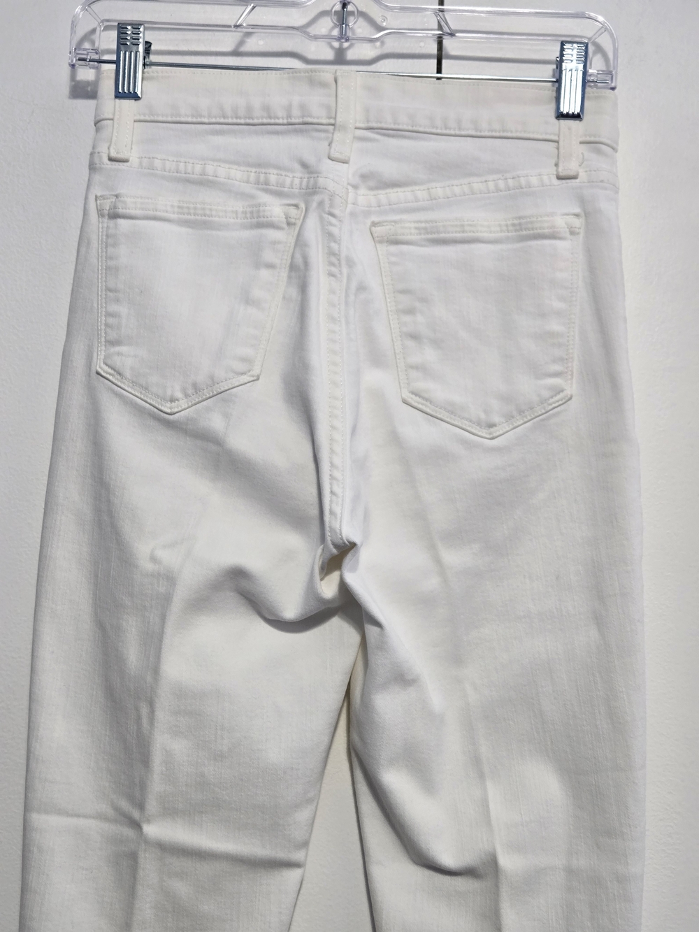 J.Crew 9" High Rise Toothpick White Skinny Jeans Raw Hem Size‎ 26 - Picture 7 of 7